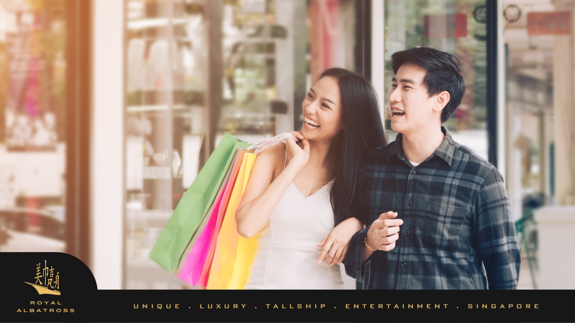 Couple Shopping the Streets - Dating in Singapore: Things to Do for Couples