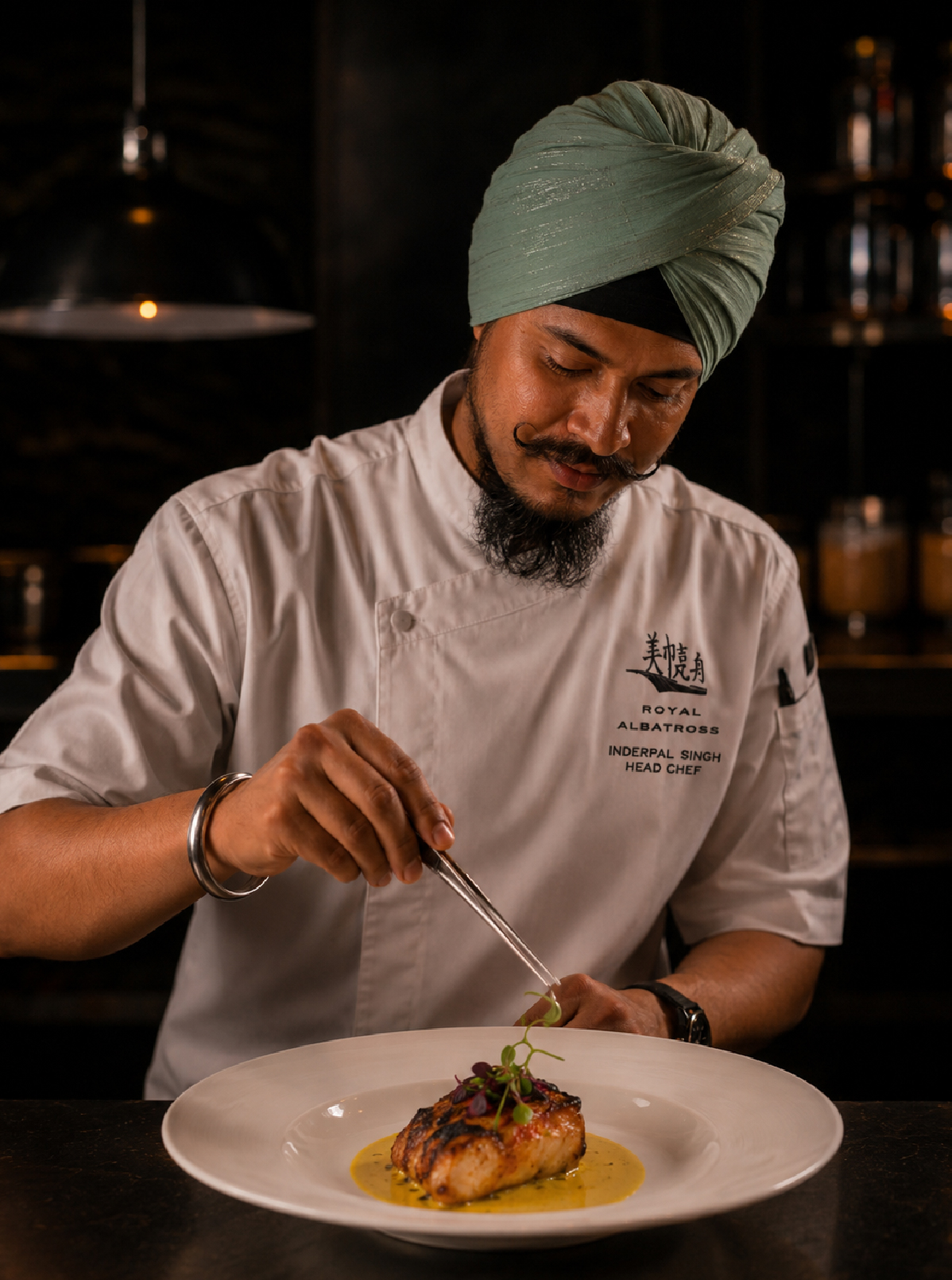 Signature dish plating